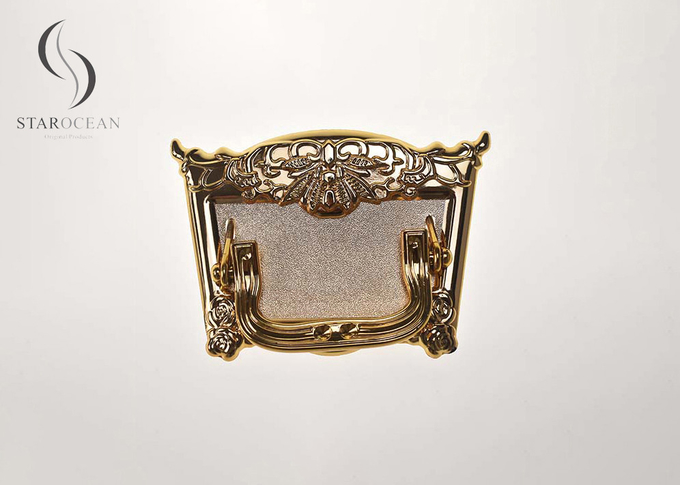 Luxury Design Gold Plating Plastic Coffin Handles Gold Plating 100kg Lift Weight P9802