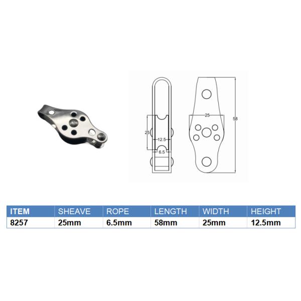 Widely Used Stainless Steel Rigging Block SS316 Swivel Eye Type Double Sheave Pulley