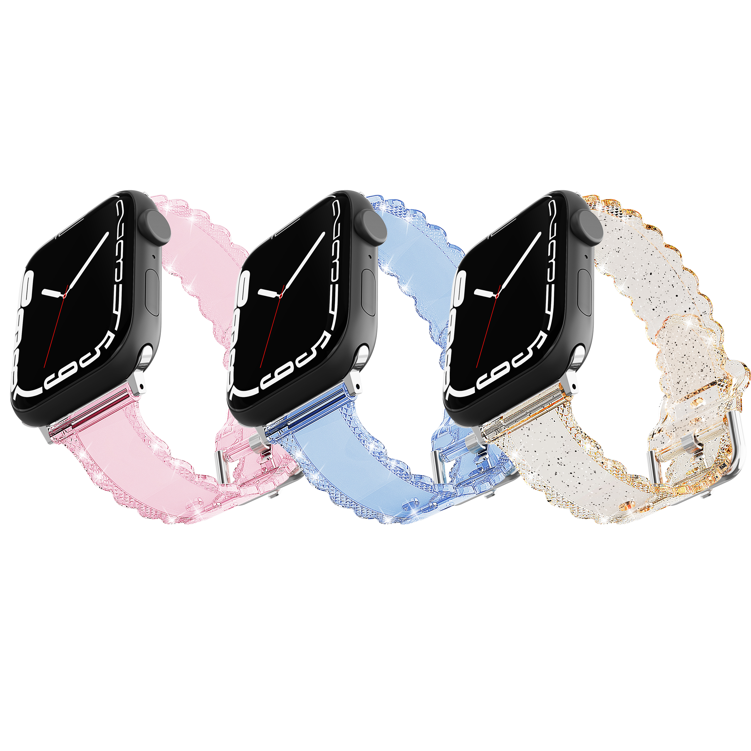 6 Colors Soft and Comfortable Silicon Watch Strap for Apple Watch Series 7 41mm 45mm