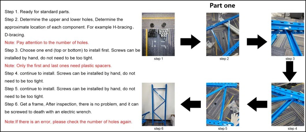 Customized Adjustable Steel Heavy Duty Warehouse Storage Pallet Rack System Teardrop pallet rack