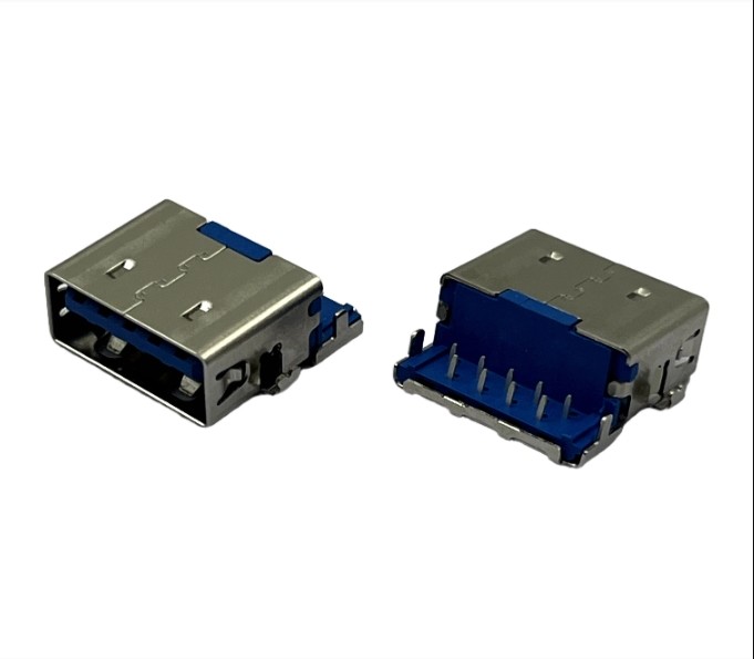 9 Contacts High Speed USB Extension Connector Socket Female For Through Hole Applications