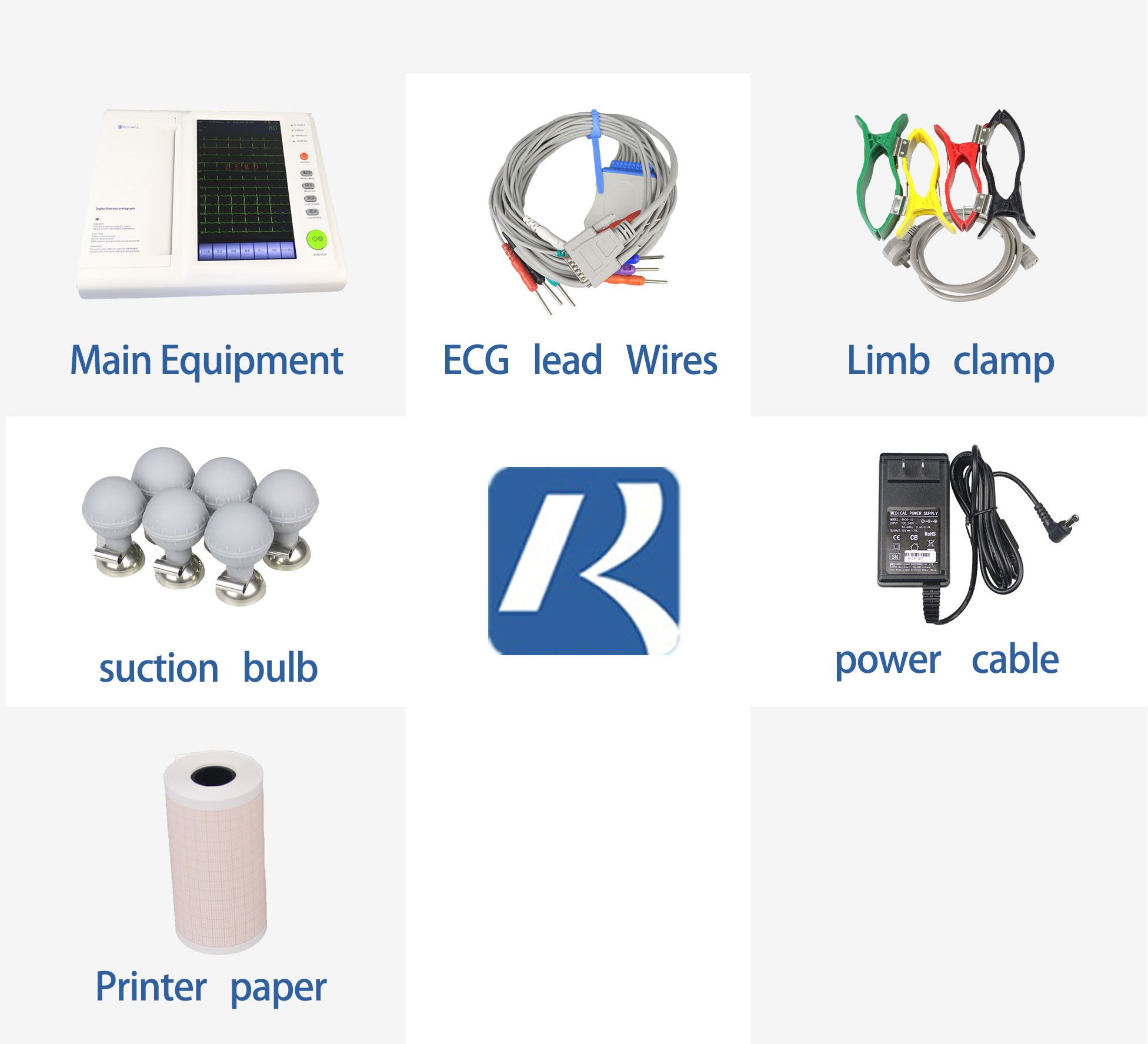 Portable 12 Channels 12 Leads Medical ECG Machine