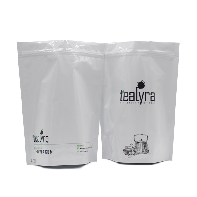 Two Colors Coffee Packaging Pouch Aluminum Foil Flat Bottom With Valve And Zipper
