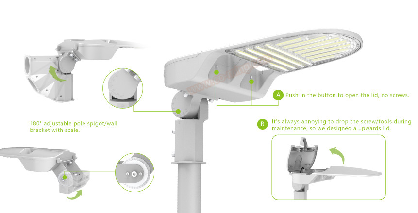 160lm/W 50W Led Waterproof Street Light IP66 AC 100-240V