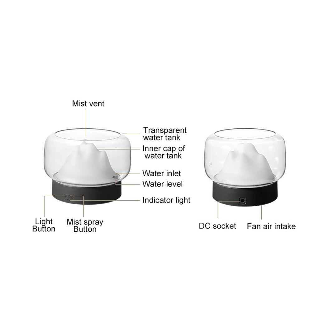 400ml BPA Free Mountain View Aroma Diffuser Humidifier