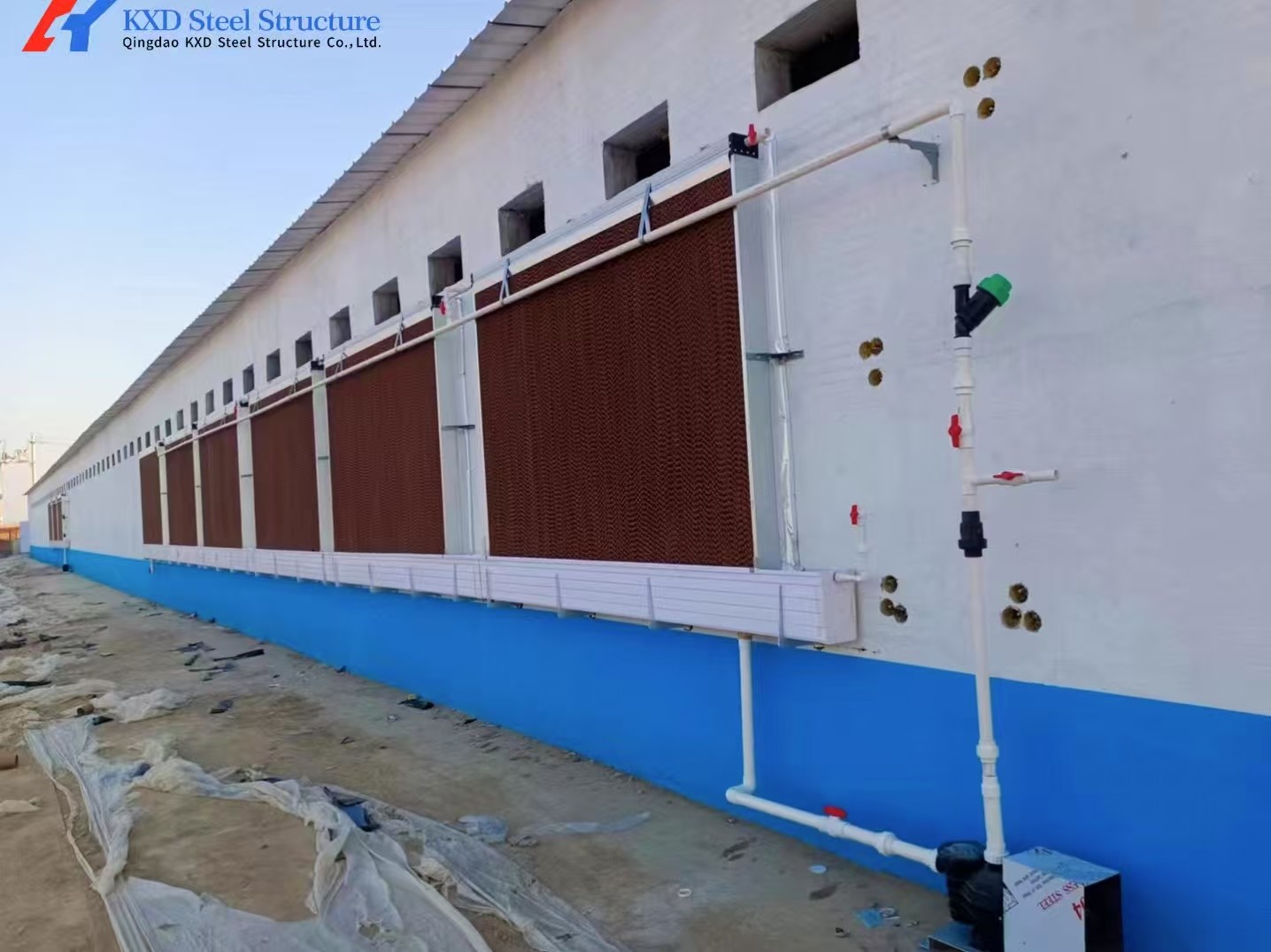 Onsite Installation Steel Poultry House Galvanized For Raising Chicken