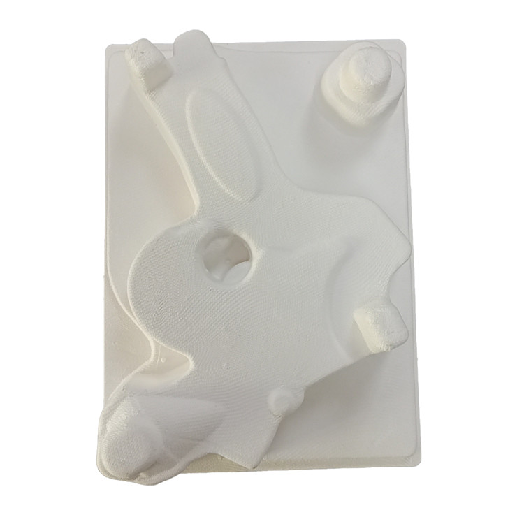 White Compostable Wet Press Pulp Tray White Pulp Packaging For Toy Gun