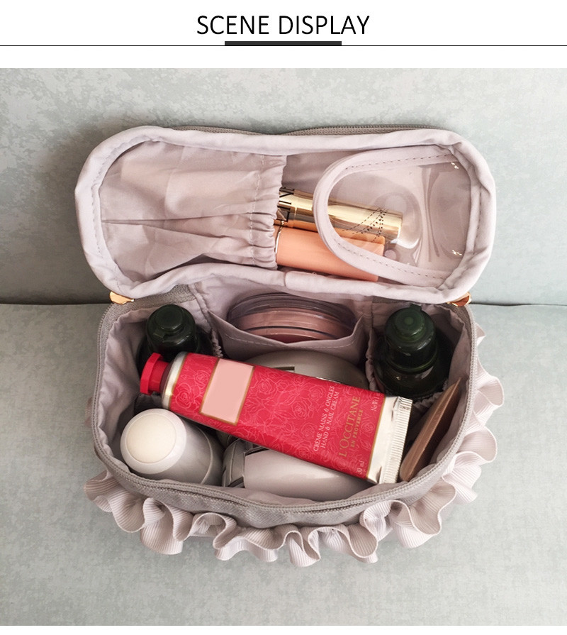 Blank Zipper Foldable Travel Canvas Custom Cosmetic Bag