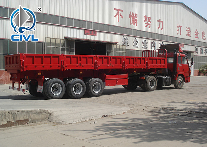 SINOTRUK Front Lifting 50 Ton 3 Axle Semi Trailer Dump Truck