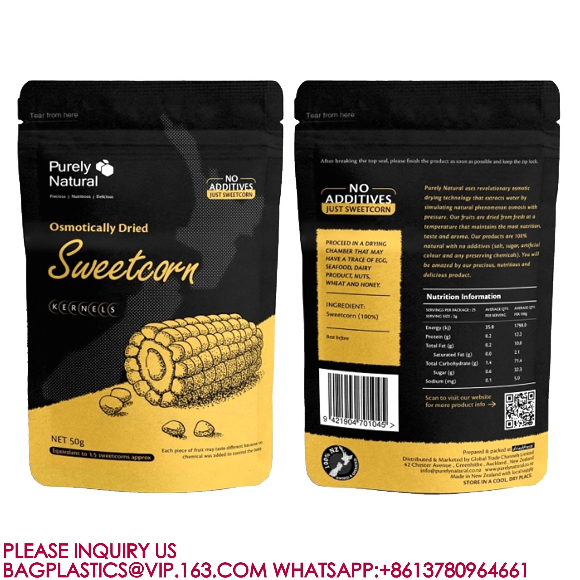 Food Packaging Bags Sweets Biscuits Nuts Zip Bags Plastic Packaging Aluminium Foil Bags
