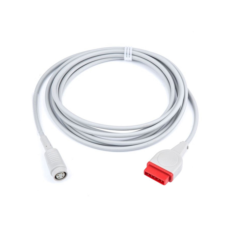 GE Marqutte 11pin BD IBP Transducer , BD Medical Pressure Transducer 3m Length