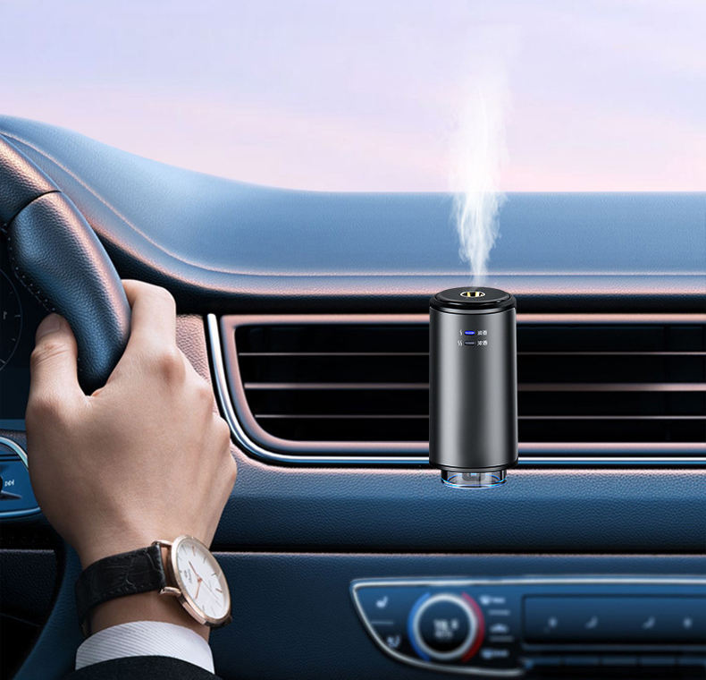 HOMEFISH USB Rechargeable Waterless Car Aroma Diffuser ARM Auto Sensing Aroma Humidifier