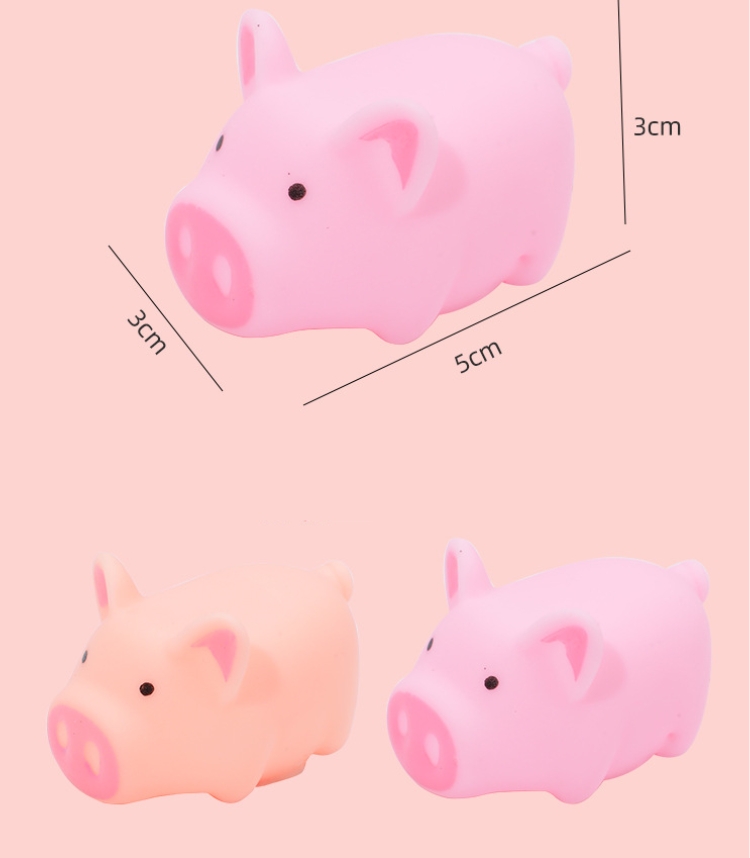 14 Years up Age Range BPA Free Vinyl PVC Toy Kid's Squeaky Mini Cute Piggy Fun Ornament Essential Accessory for All Ages