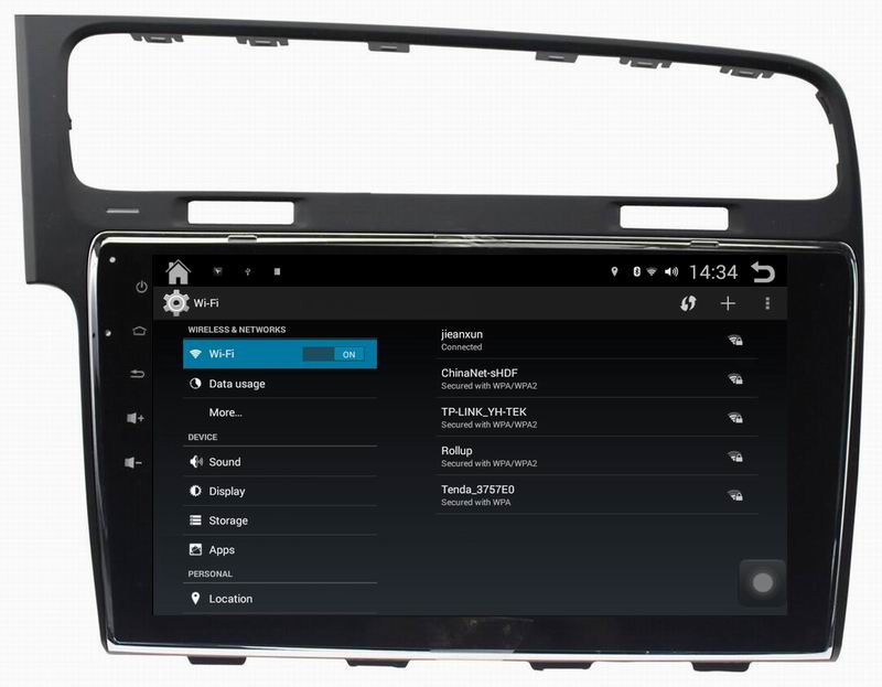 Ouchuangbo car radio stereo dvd Volkswagen Golf 7 with 3g wifi usb big screen android 4.4 system