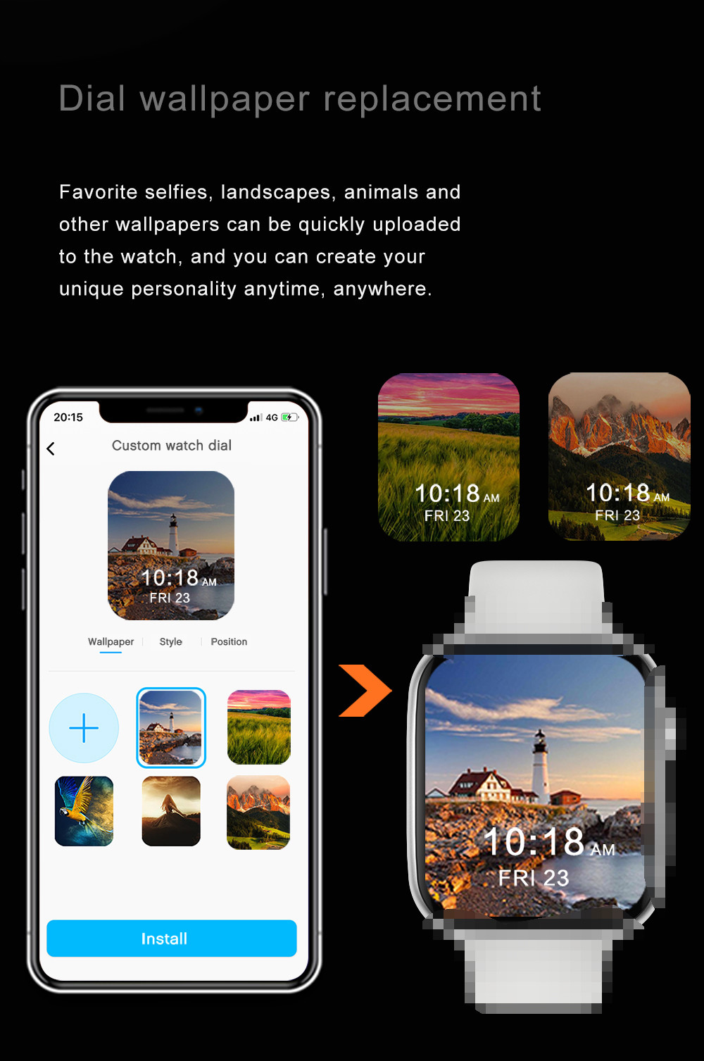 170mAh 1.75 Inch Bluetooth Calling Smartwatch BLE5.0 FK99 PK HW22