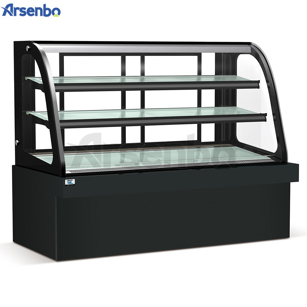Stainless Steel 768W Dessert Display Fridge , Multipurpose Cake Showcase Refrigerator