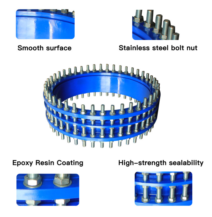 40" 48" Inch PN16 Carbon Steel Material Dismantling Joint Double Flange Telescopic Tube Metal Expansion