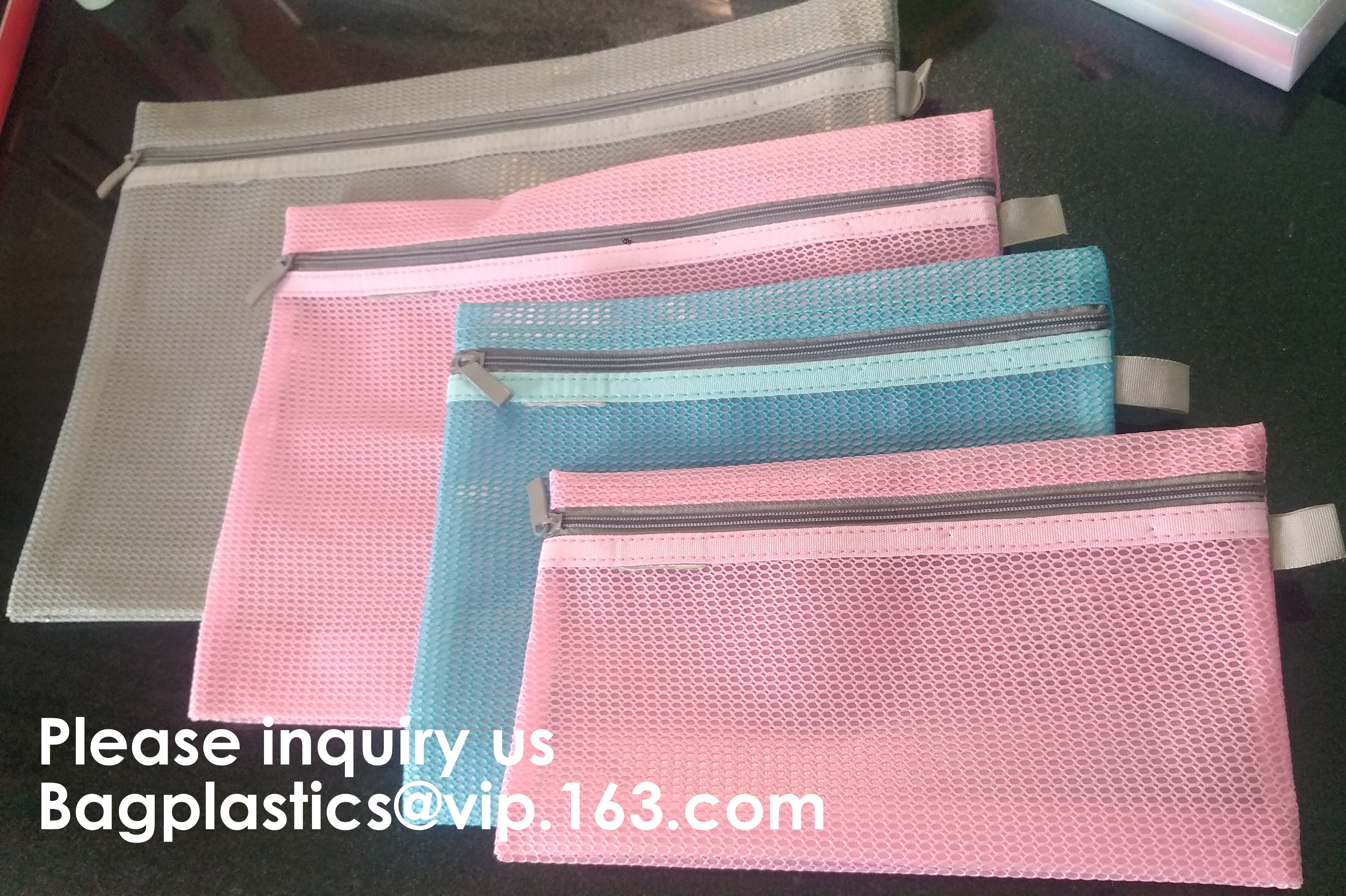 Resealable Clear Reclosable Stand Up Pouches Plastic Seal Zip Lock Bags Poly Bag,gridding document zip bag with metal ho