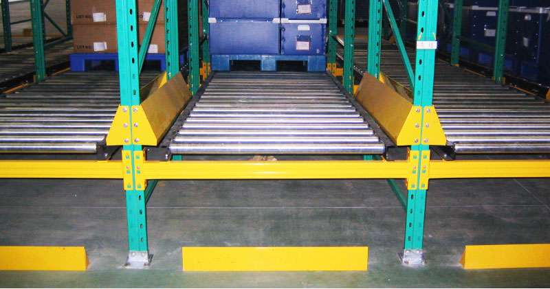 Ground Safety Barrier, Rack EndCurved Ground Safety Barrier,Rack End Corner Protector,Warehouse Storage Rack Flexible Anti-Collision System