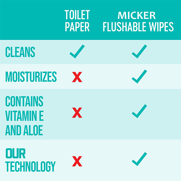 6.8x7.5 Inch 60pcs Flushable Moist Toilet Tissue Wipes Biodegradable Alcohol Free
