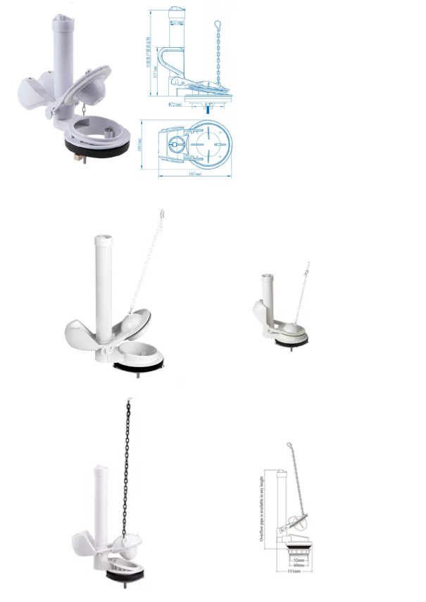 Hotel And Toilet White Plastic Toilet Flush Flapper For Most 3-In Flush Valves In White