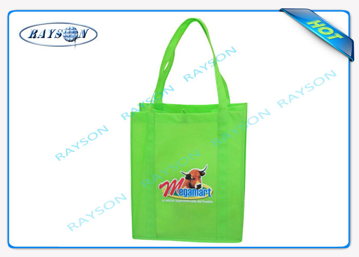 Durable And Recycle Pp Non Woven Fabric Bags With Logo Priniting , Tote Bag With Long Handle