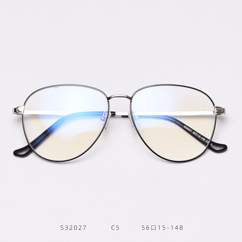 Oversized Rectangle Metal Anti Blue Ray Computer Glasses Outdoor Optical Frame