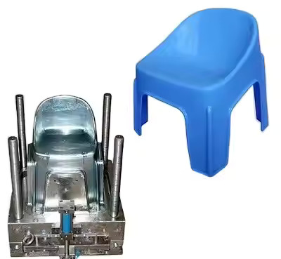 Plastic Chair Injection Molding Machine Blow Mold Single Or Multiple Mould Cavities