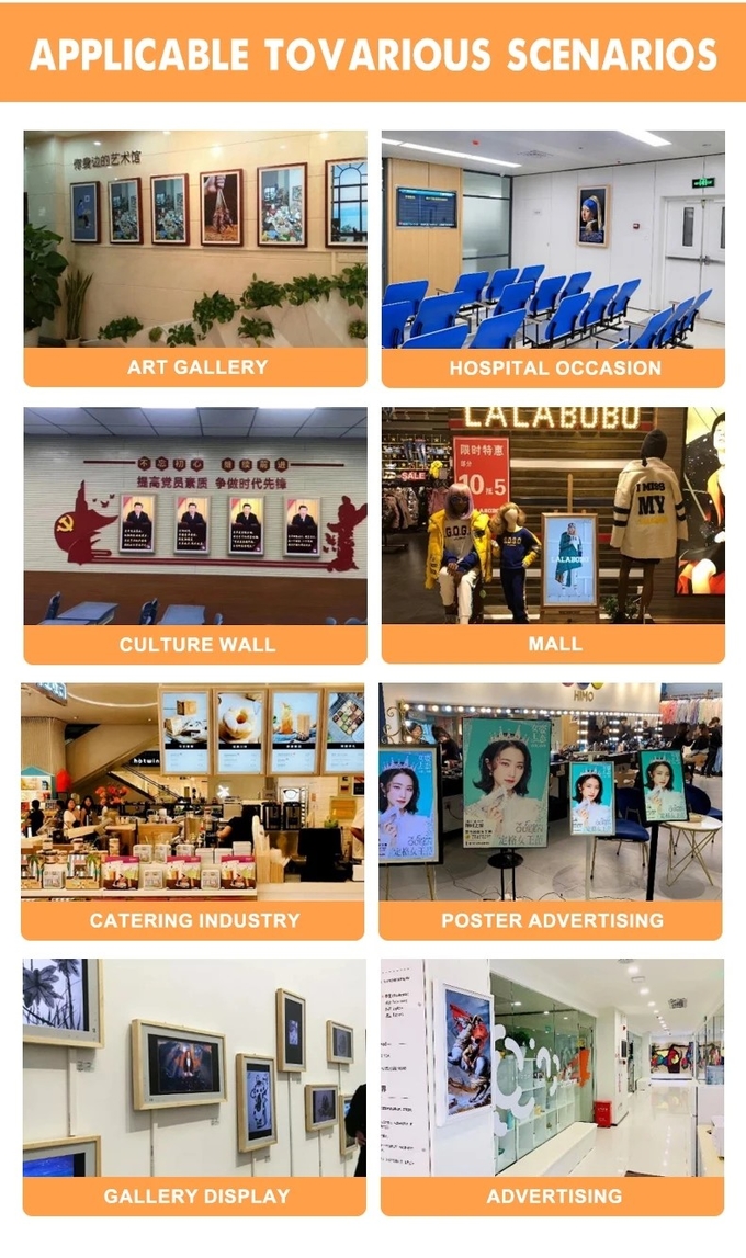 Electronic Artistic Digital Photo Frames For Photos Music Images Wall Mount