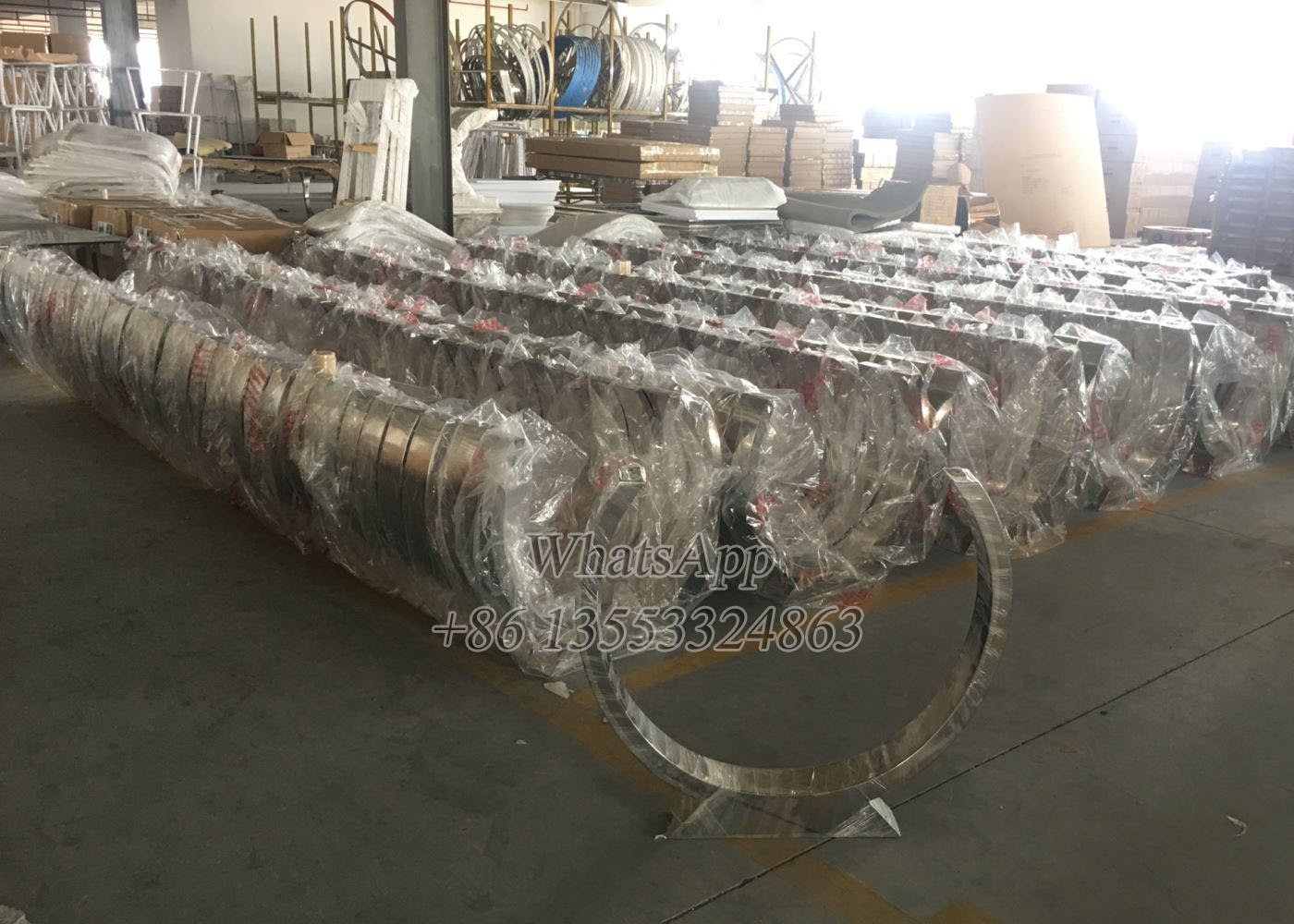Glass Stainless Steel Dining Table Base Suppliers in Chinese Factory (YS-6)