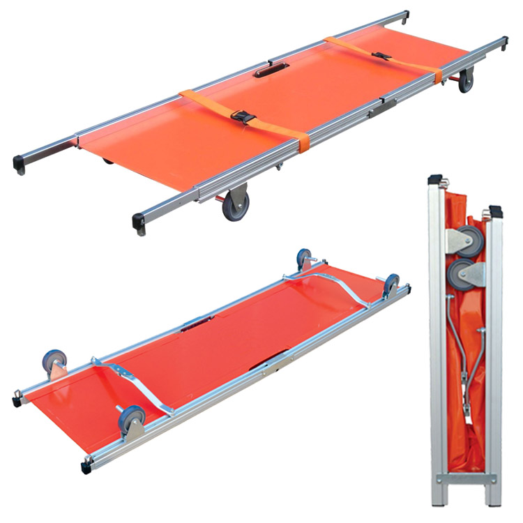 Low Price Aluminum Alloy Foldaway Ambulance Collapsible Stretcher For Emergency Rescue