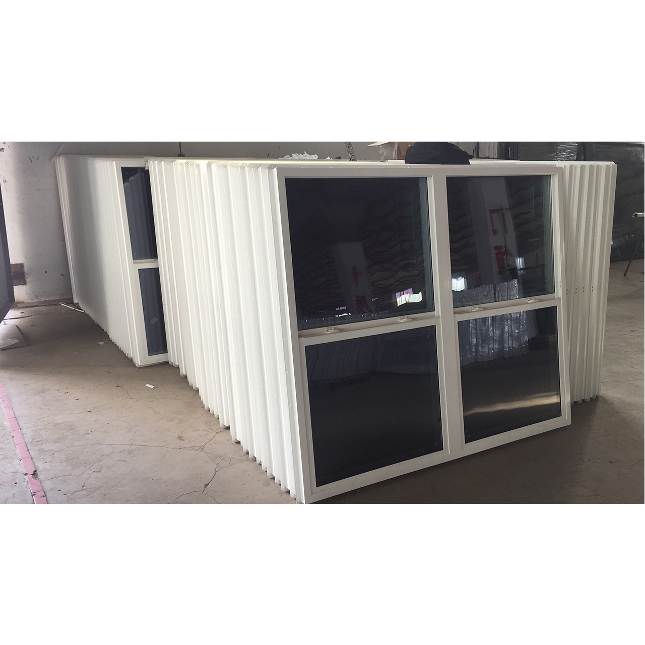 New Product 78mm Series Upvc Double Hung Window Vinyl Plastic Price