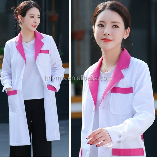 Hot Sale High Quality Cotton Polyester V-Neck Hospital Medical Dental Uniform Unisex Women Nursing Uniform with long sleeve