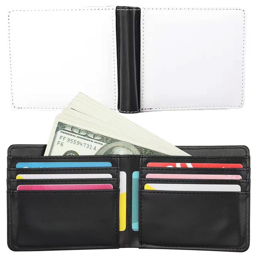 Custom Big Capacity Leather Sublimation Wallet With Multiple Card Slots For Man