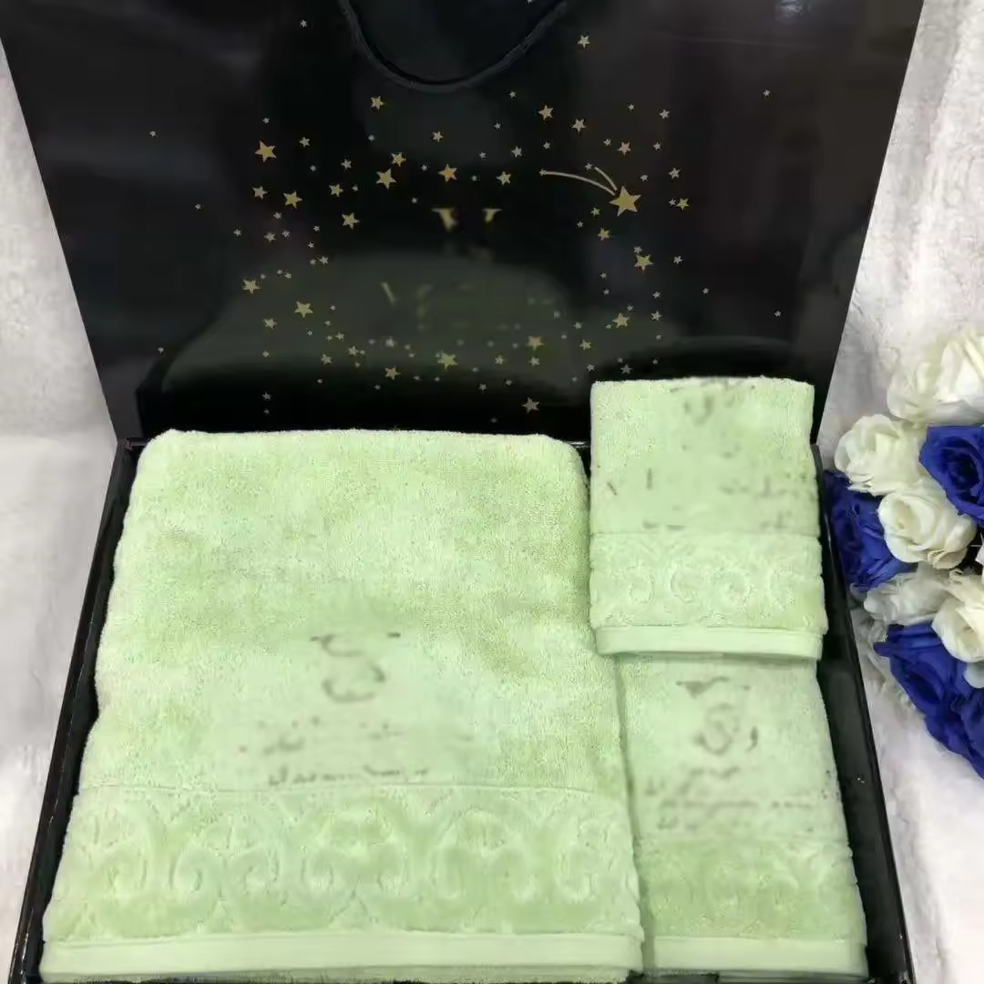 Home and hotel 35*75cm 70*140cm Polyester Towel Set Bath towel For Hotel Bathroom