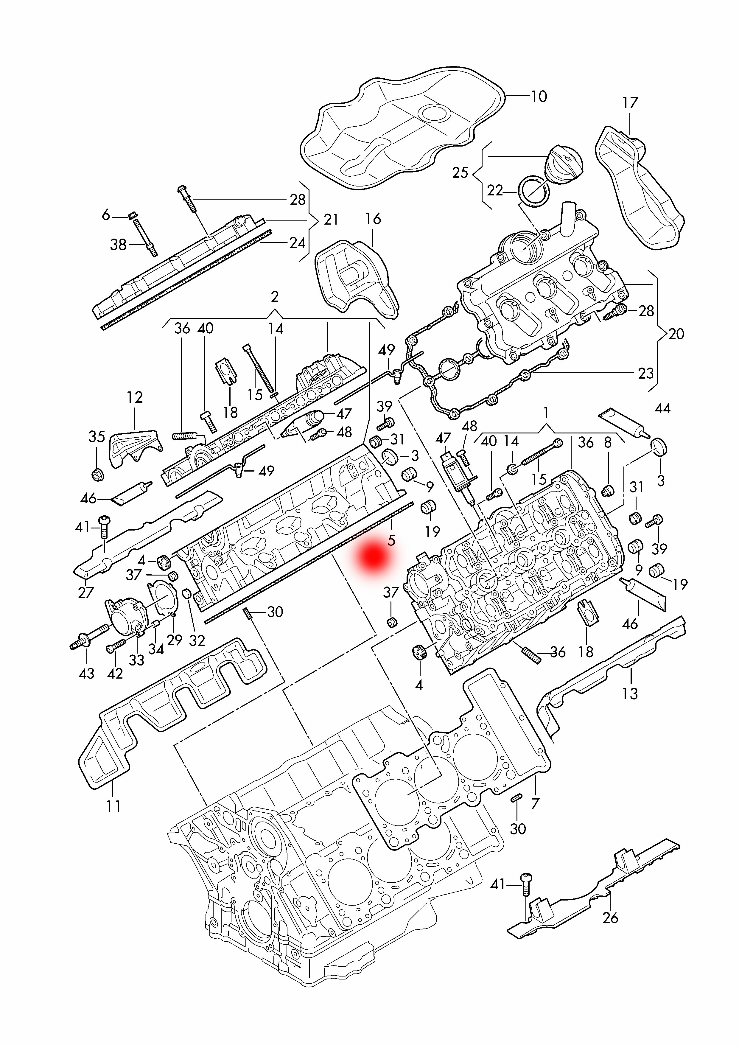 OEM 06E103148AG 06E103148AD CYLINDER HEAD GASKET FOR AUDI A5 SPORTBACK