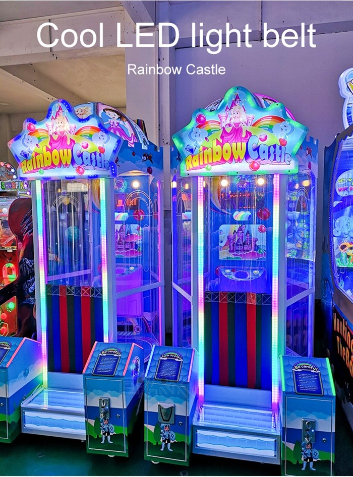 Joystic Claw Game Rainbow Castle Gift Game Machine Redemption Arcade Games
