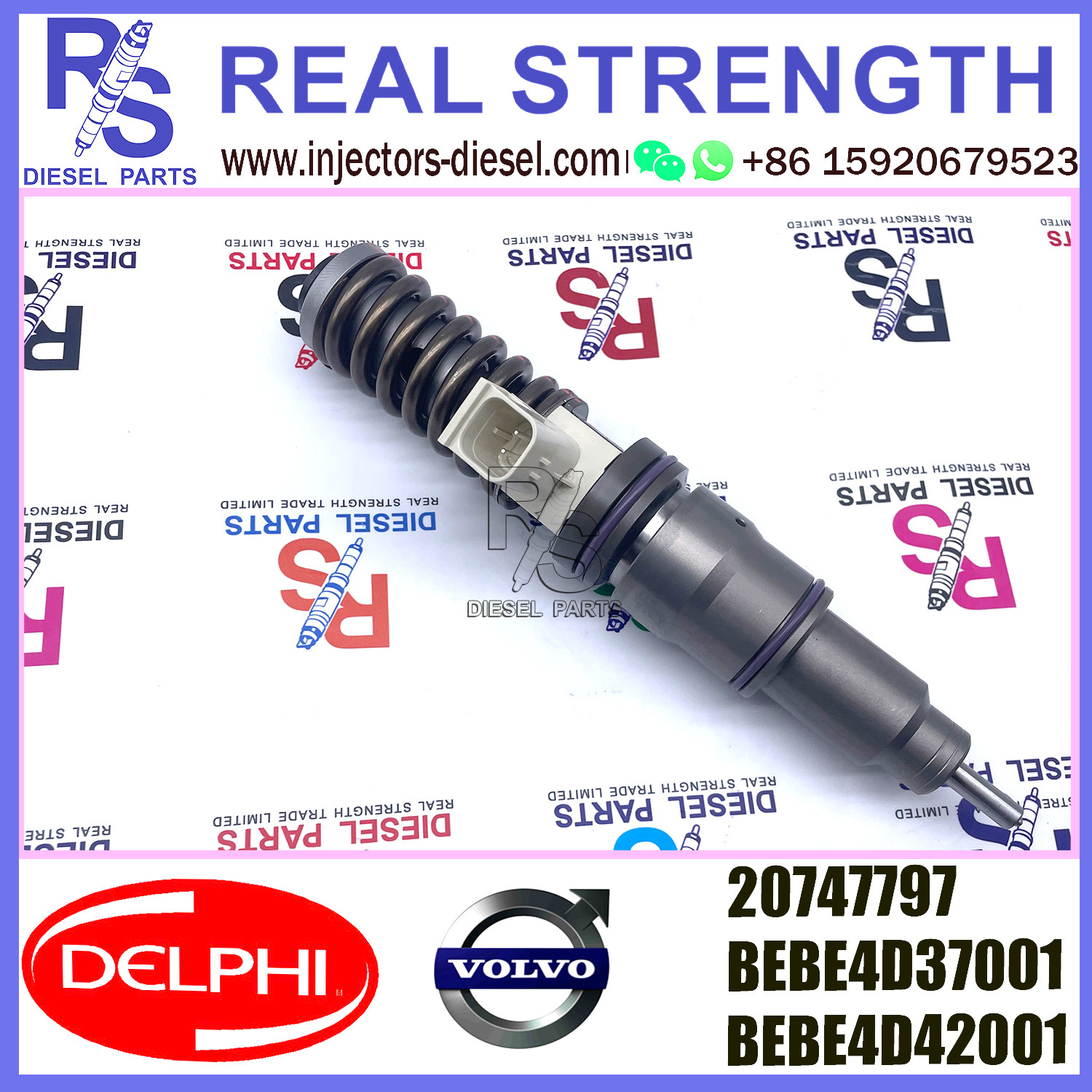 DELPHI 4pin 20747797 Diesel pump Injector V-O-L-V 20747797 BEBE4D37001 BEBE4D42001 for V-O-L-V (RENAULT) MD11 3530 & 35