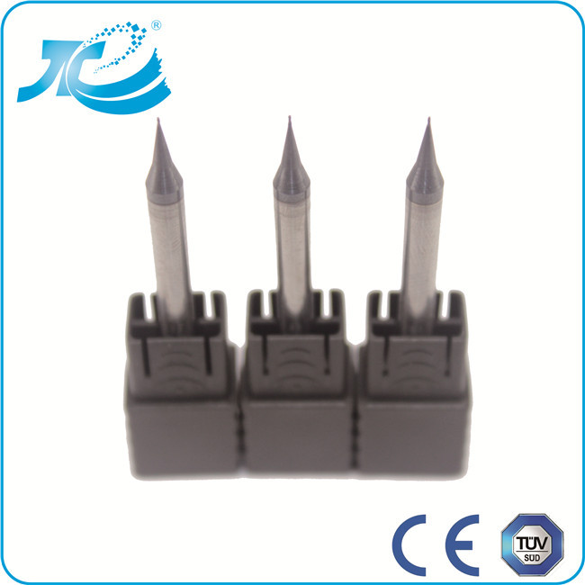 Tungsten Carbide End Mills , Micro End Mill for Steel with Helix Angle 38 - 42°