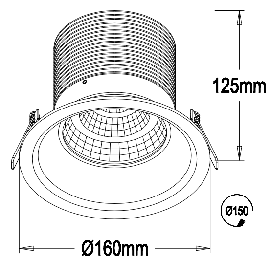 30W-40W high power 3000~5400 Lumens Citizen chip cool white Led Cob downlight with UL led downlight