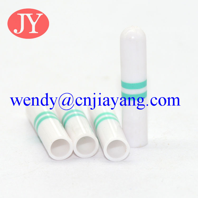 Custom color and Rolling pring logo custom logo plastic aglet for garment hoodies cord