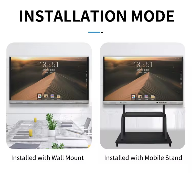 iBoard 65 Inch 4k LCD Interactive Boards Digital Flat Panel Smart Touch Screen for Conference Classroom