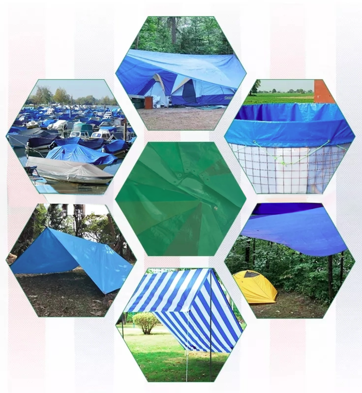 Market HDPE Tarpaulin Customized with Eyelets and Logo Printing