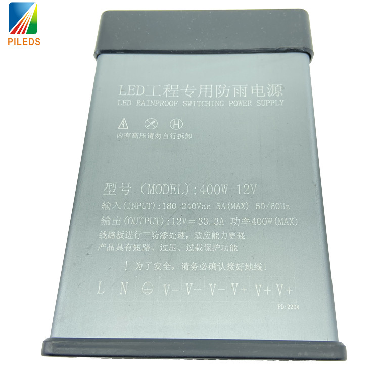Switching 24V LED Power Supply 400W Rainproof With Aluminum Alloy Shell