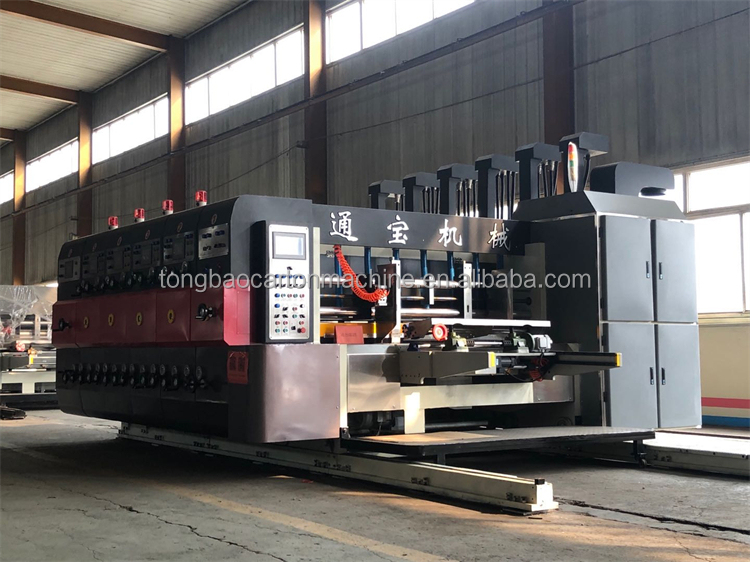 4 Color Flexo Die Cutting And Printing Machine For Cardboard Box Packaging