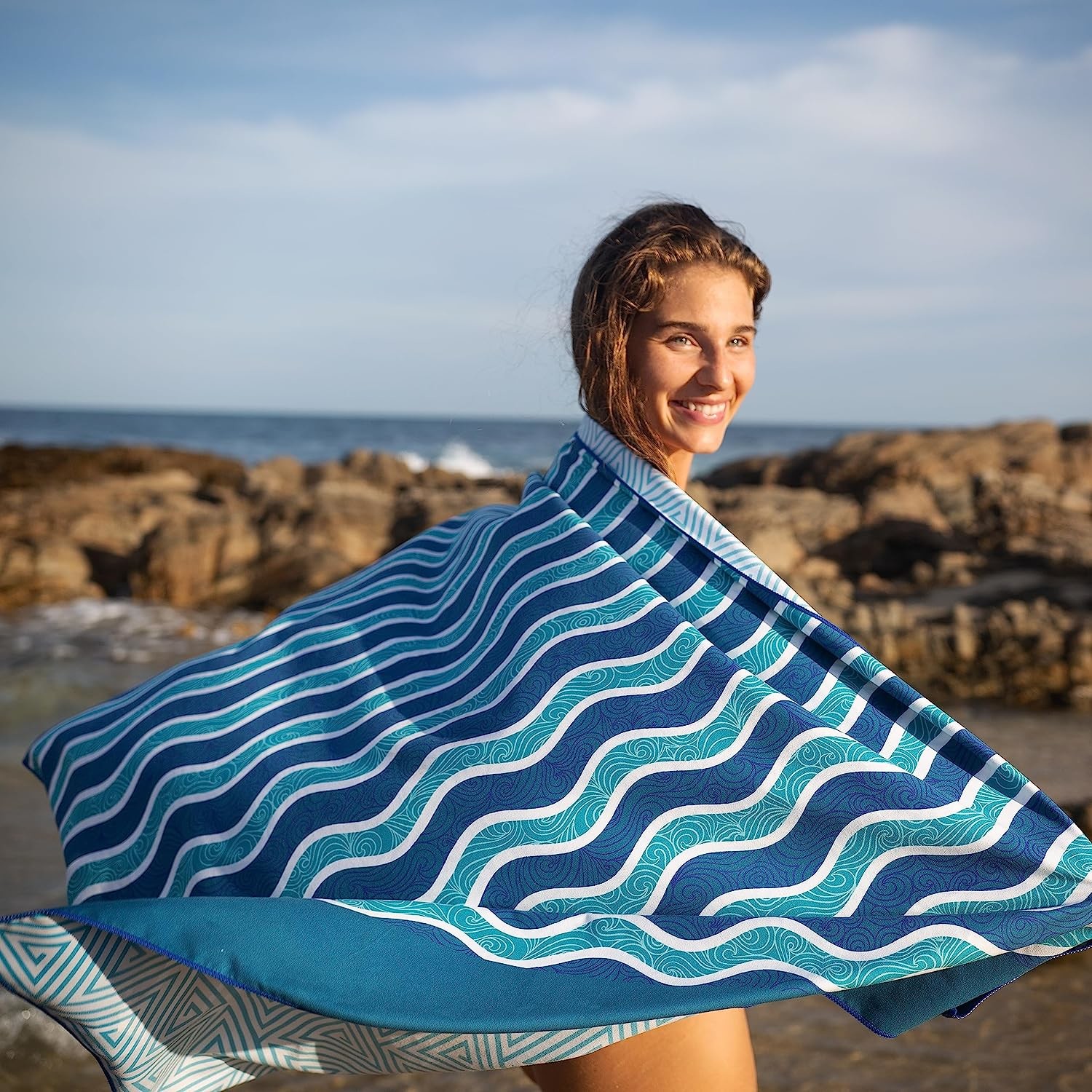 Custom Towel Quick Dry Soft Suede Printed Beach Towel Microfiber For Adults For Sports
