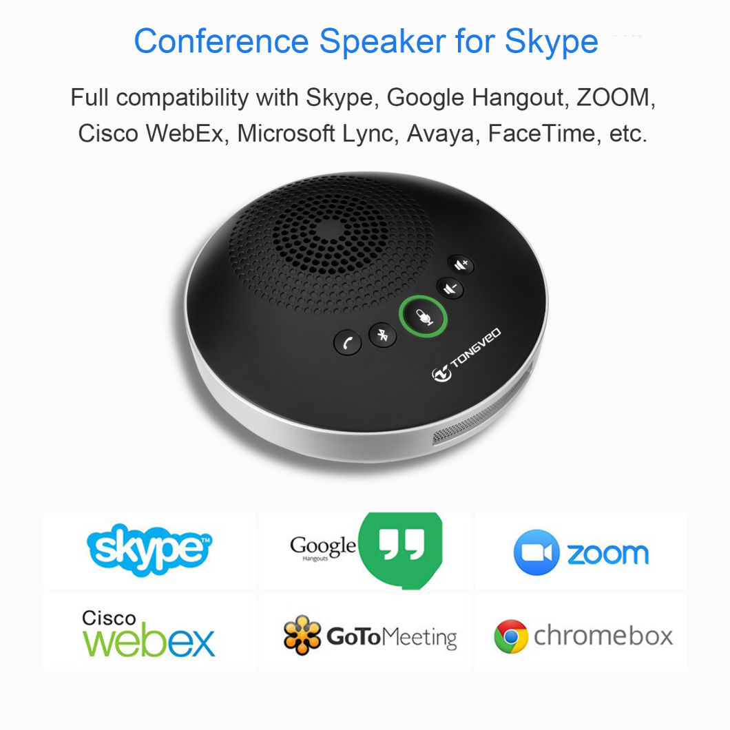 USB Bluetooth Conference Speakerphone for Skype Video Conferencing