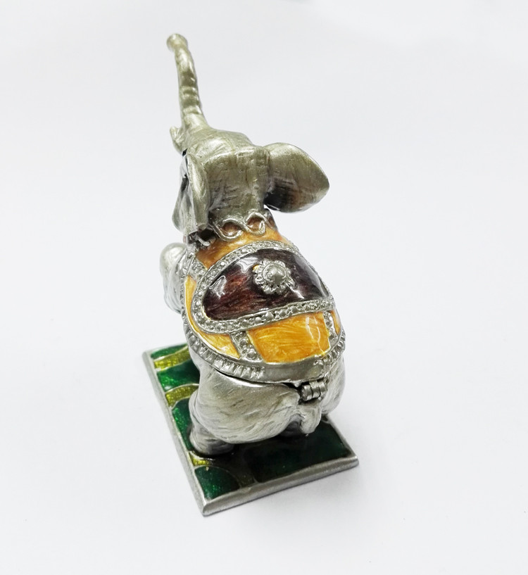 jewelry pewter box elephant jewelry box wholesale luxury gold plating elephant jewelry box
