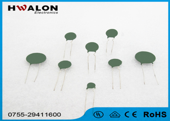Clubfoot Type Ntc Thermistors For Inrush Current Limiting , Green Color