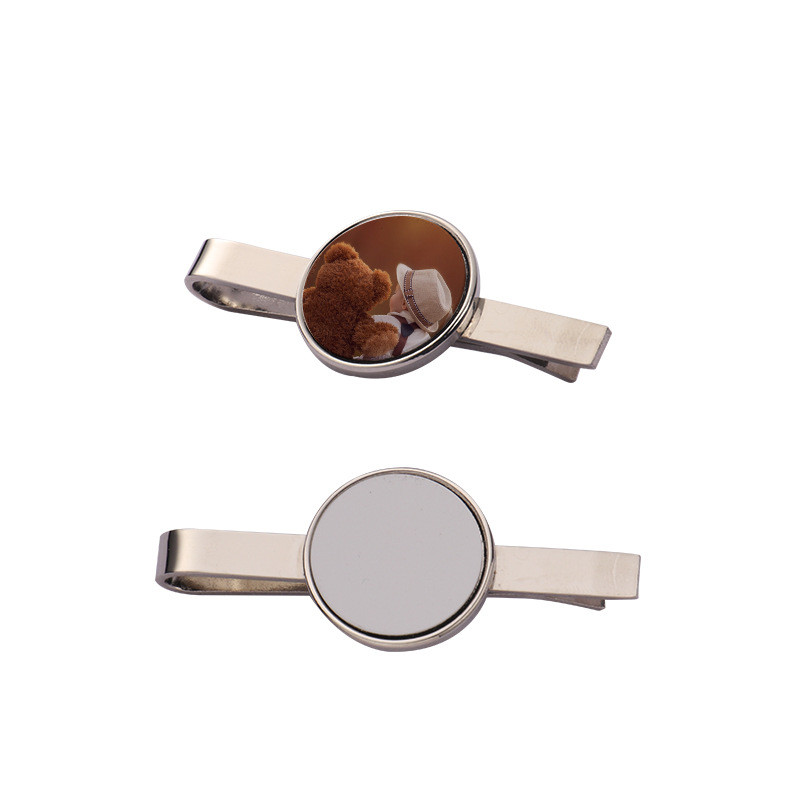 Creative DIY Gift Sublimation Tie Clip Blanks Custom Cufflink Clip For Sublimation Blanks Printing
